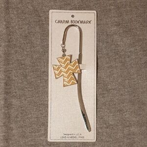 Chevron Cross Charm Bookmark
